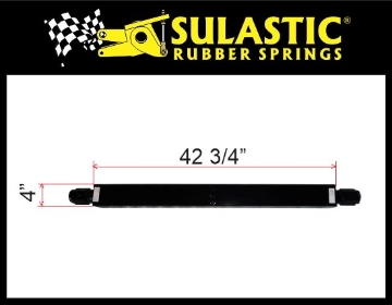 Show details for ONE TORSILASTIC SPRING 4" x 4" X 42 3/4" Picture of ONE TORSILASTIC SPRING 4" x 4" X 42 3/4"